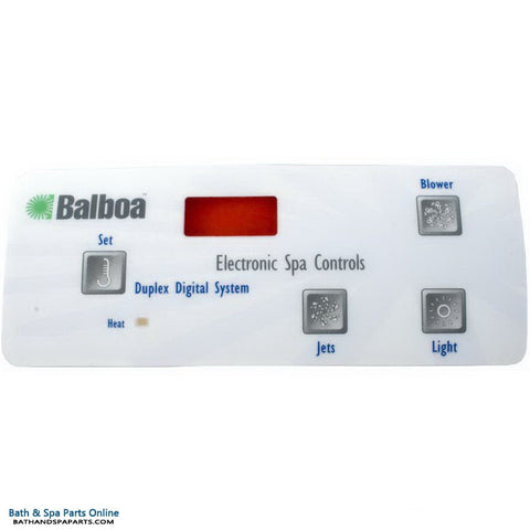 Balboa 4-Button Digital Duplex LCD Topside Panel Overlay (10307)
