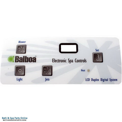 Balboa 4-Button Super E5 Duplex Topside Panel Overlay (10668)