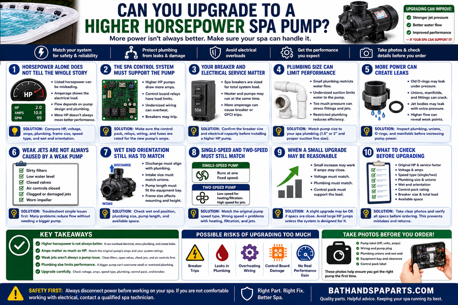 Can You Upgrade To A Higher Horsepower Spa Pump?