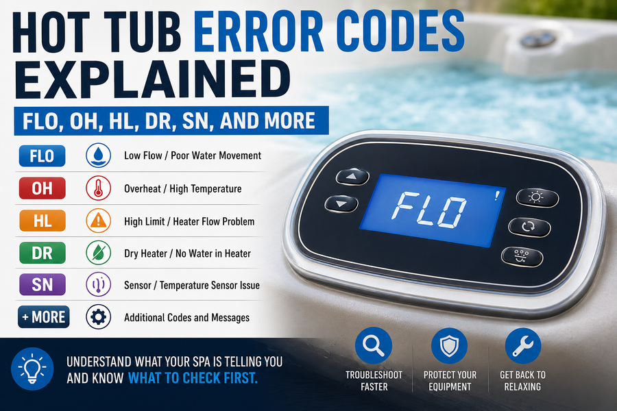 Hot Tub Error Codes Explained: FLO, OH, HL, DR, SN, And More