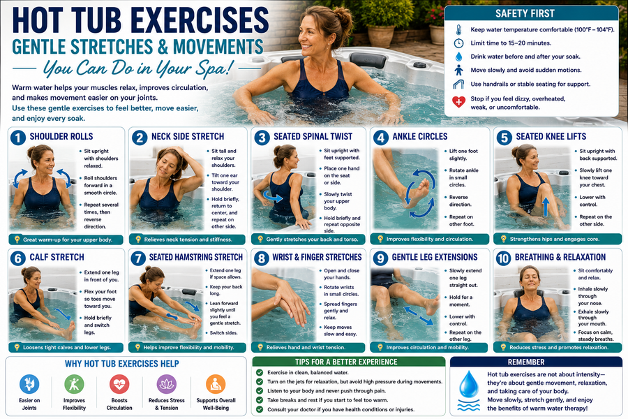 Hot Tub Exercises: Gentle Stretches And Movements You Can Do In Your Spa