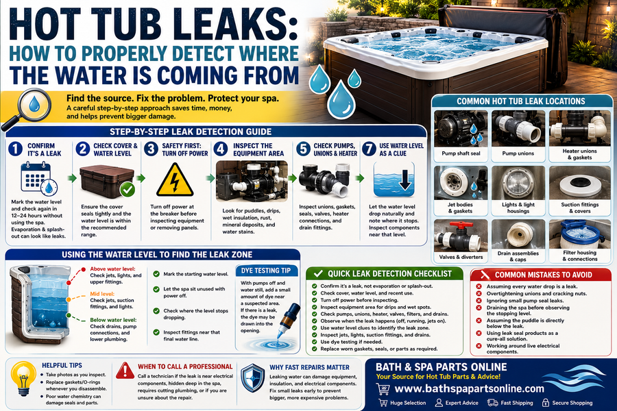 Hot Tub Leaks: How To Properly Detect Where The Water Is Coming From
