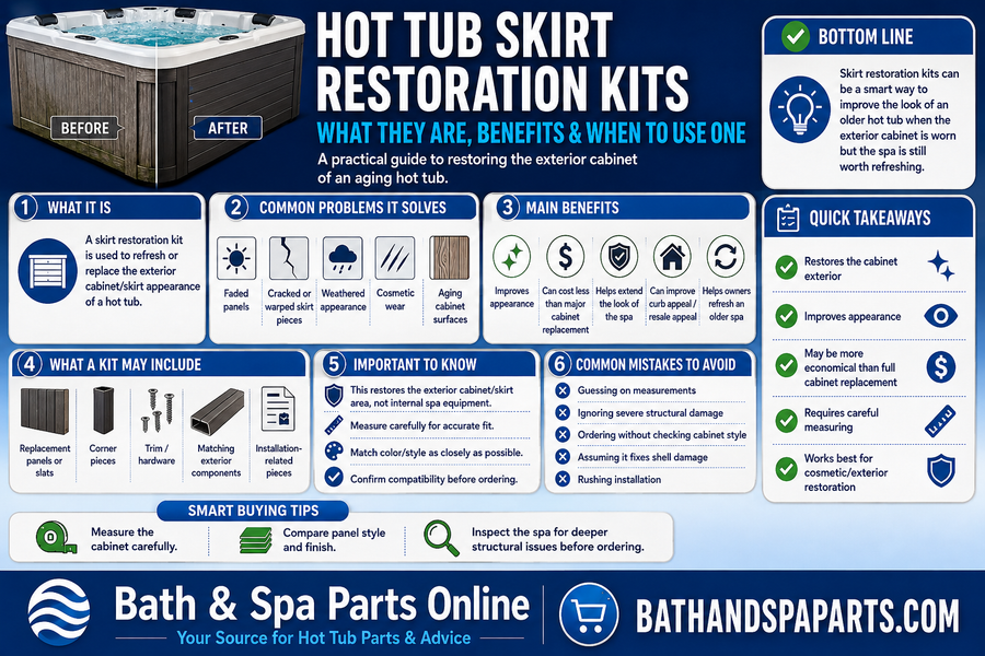 Hot Tub Skirt Restoration Kits: What They Are, Benefits & When To Use One