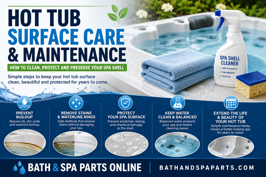 Hot Tub Surface Care & Maintenance: How to Clean, Protect and Preserve Your Spa Shell