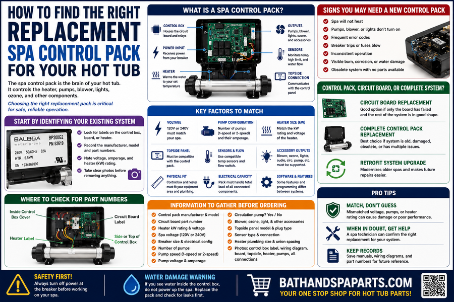 How To Find The Right Replacement Spa Control Pack For Your Hot Tub