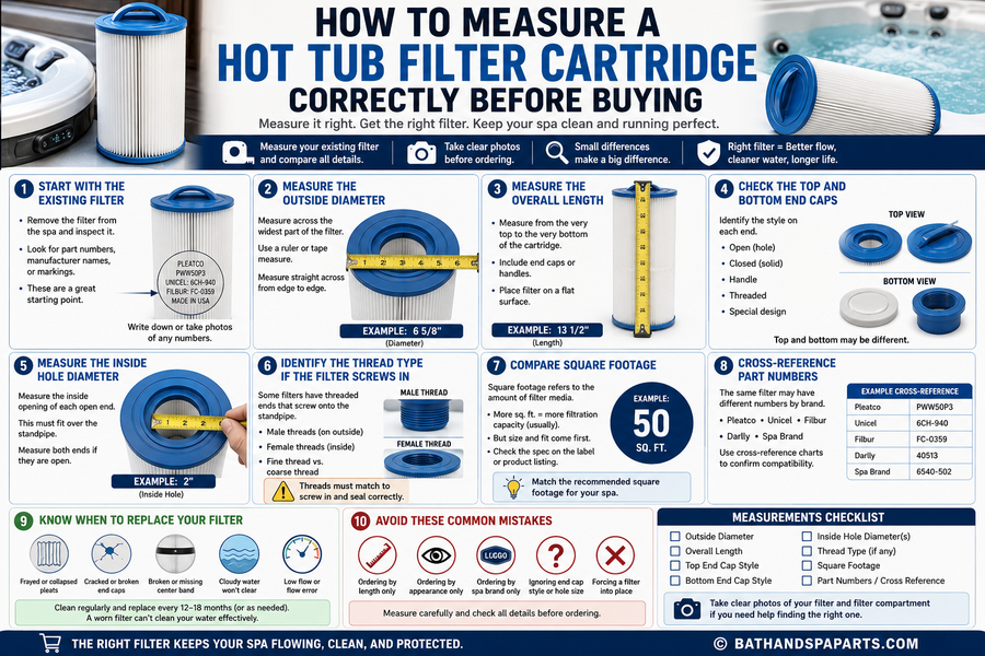 How To Measure A Hot Tub Filter Cartridge Correctly Before Buying