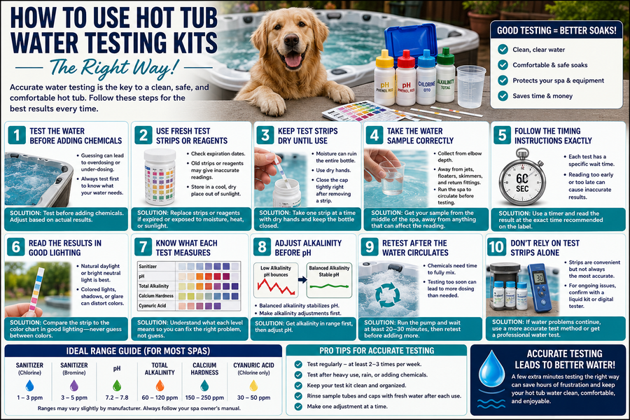 How To Use Hot Tub Water Testing Kits The Right Way