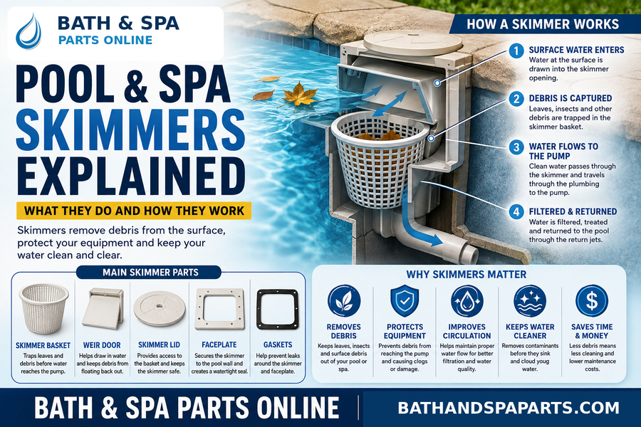 Pool & Spa Skimmers Explained: What They Do and How They Work