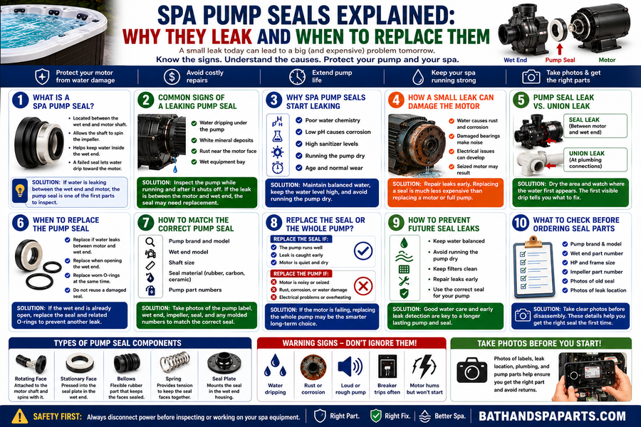 Spa Pump Seals Explained: Why They Leak And When To Replace Them