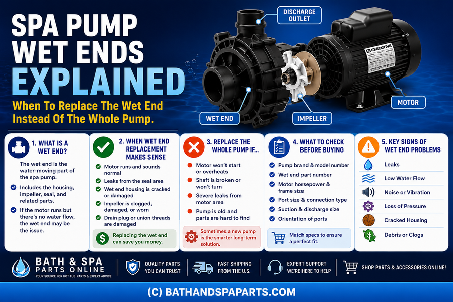 Spa Pump Wet Ends Explained: When To Replace The Wet End Instead Of The Whole Pump