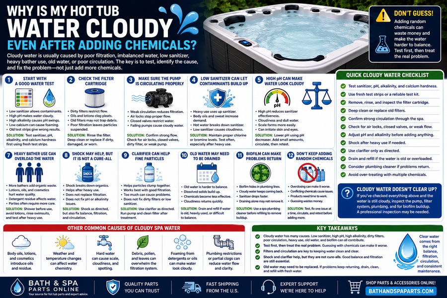 Why Is My Hot Tub Water Cloudy Even After Adding Chemicals?