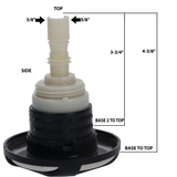 Waterway Poly Storm Jet Internal [3-5/8" FD] [Swirl] [Twin Roto] [Threaded] [Black/SS] (229-4041S)