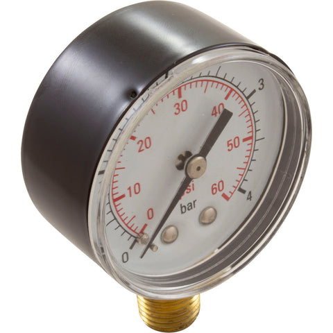 Waterway Bottom Mount Pressure Gauge [1/4"MPT] [0-60 PSI] (830-3000)
