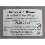Air Supply Galaxy 1.0 HP Air Blower [120V] [6.8 Amps] (6510101)