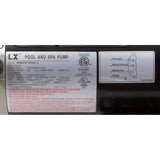 Lingxiao 1.5 HP [8.0A/2.6A] [2S] LX Spa Pump (48WUA1502C-II)