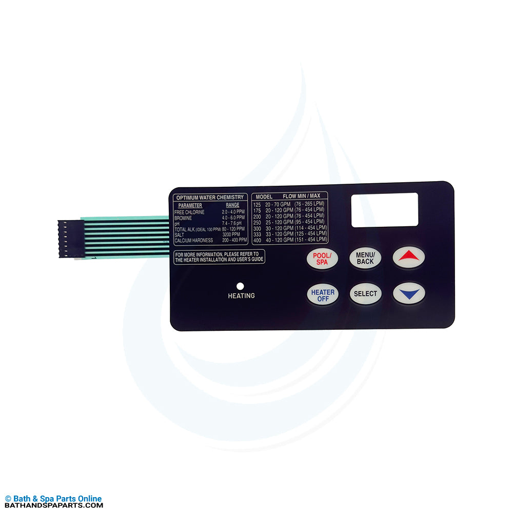 Pentair MasterTemp/ETi 250/Max-E-Therm Membrane Keypad [6-Button] (461106)