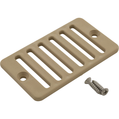 Grate, Waterway, 2" x 4", Deck Gutter Drain, Beige