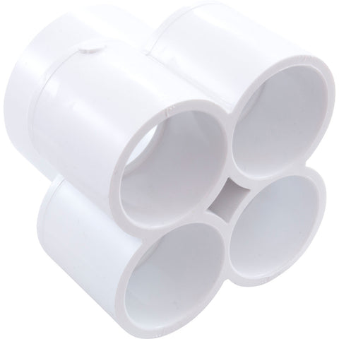 Waterway 4-Port Manifold [1-1/2" Slip x (4) 1" Socket] (672-4620)