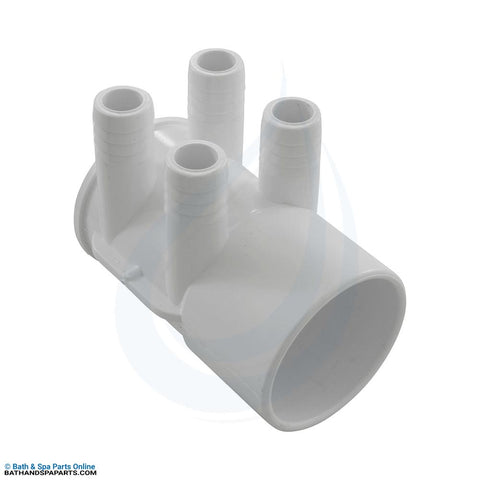 Waterway 4-Port Manifold [2" Slip x Dead End x (4) 3/4" Ribbed Barb] (672-7170)