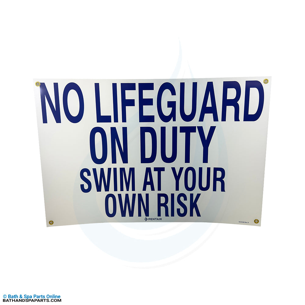 No Lifeguard Sign [South Carolina] [24" x 36"] (R235300)