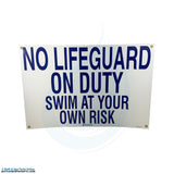 No Lifeguard Sign [South Carolina] [24" x 36"] (R235300)