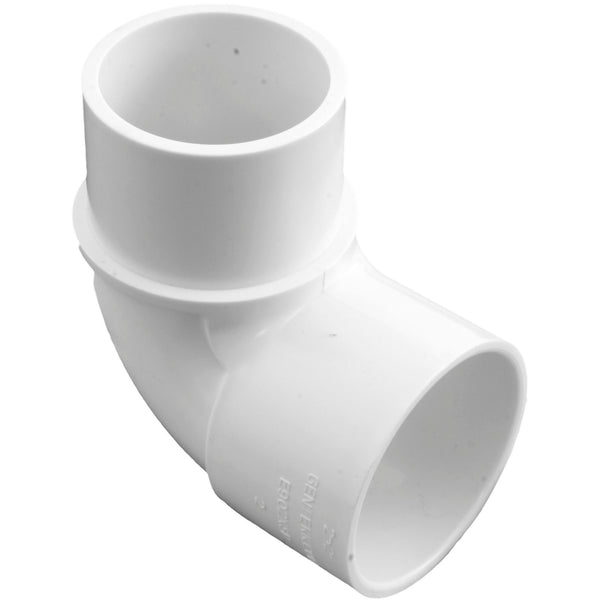 PVC 90 Sweep Elbow [Ell] [2" Slip x 2" Spigot] [PVC Compact] (E902XSP)