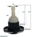 Waterway Poly Storm Jet Internal [3-5/8" FD] [Swirl] [Twin Roto] [Threaded] [Black/SS] [Image #3] (229-4041S)