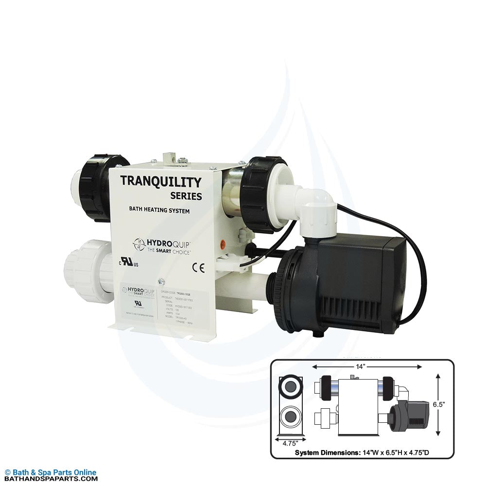 HydroQuip Tranquility Series 650 Watt Bath Heating System (TR2002-65QE)
