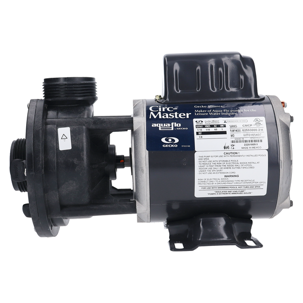 Gecko AquaFlo CircMaster 1/15 HP Pump [230V] [1-1/2"] [Center Discharge] [OEM] (02593001-2010)