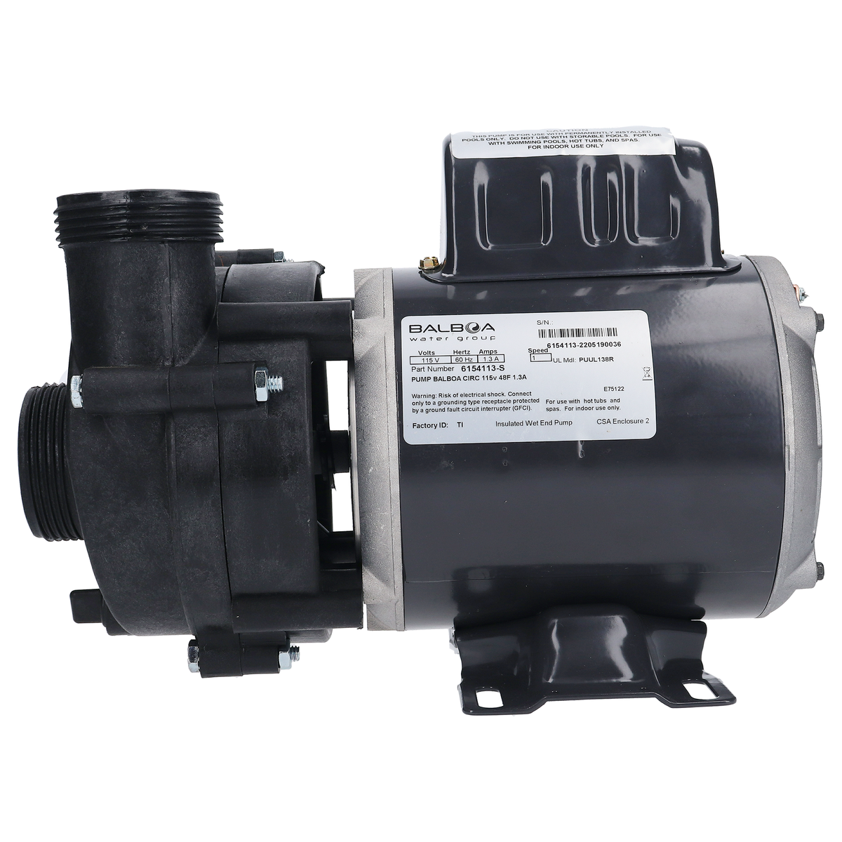 Balboa 1/15 HP [0.7A] [1S] [115v] Circulation Pump (6154113-S)