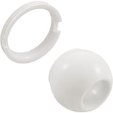 Balboa Standard Jet Eyeball & Eyeball Retaining Ring [White] (10-3808WHT)