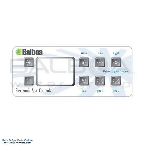 Balboa 8-Button Serial Duplex [2 Pump] Topside Panel Overlay (10389)