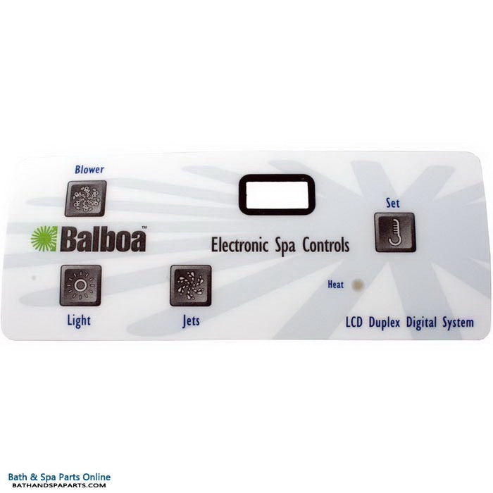 Balboa 4-Button Super E5 Duplex Topside Panel Overlay (10668)
