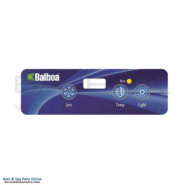 Balboa 3-Button E4 Lite Digital Topside Panel Overlay [No Blower] (10753)