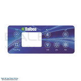 Balboa 7-Button Serial Deluxe LCD Topside Panel Overlay [Aux/No Blower] (10841)