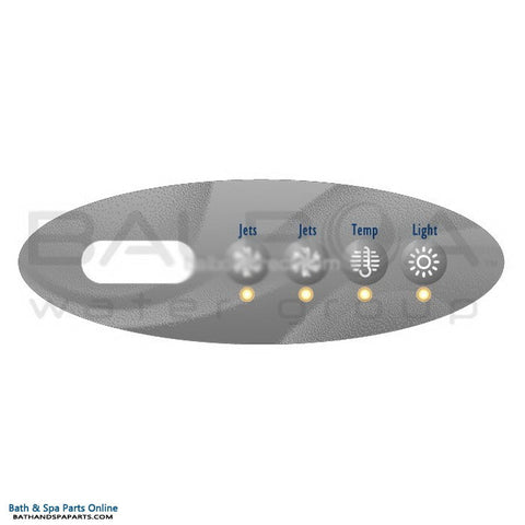 Balboa 4-Button Mini Value [2J] Topside Panel Overlay (11127)
