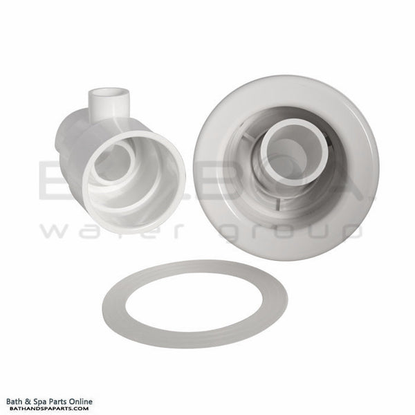 Balboa VSR Whirlpool Spa Jet Assembly W/1" Nozzle And 3/8" Air Barb [White] (16-5759WHT)