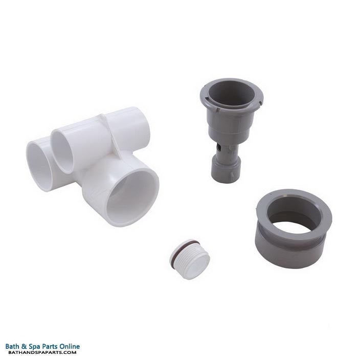 Waterway Poly Storm Gunite Tee Tee Body Assembly [1-1/2" Slip (Air) 2" Slip (Water)] [Grey] (210-3717)