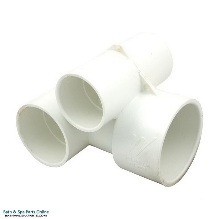 Waterway Power Storm Gunite Jet Body [1-1/2" Slip (Air) x 2" Slip (Water)] [Tee Body] (210-7810)