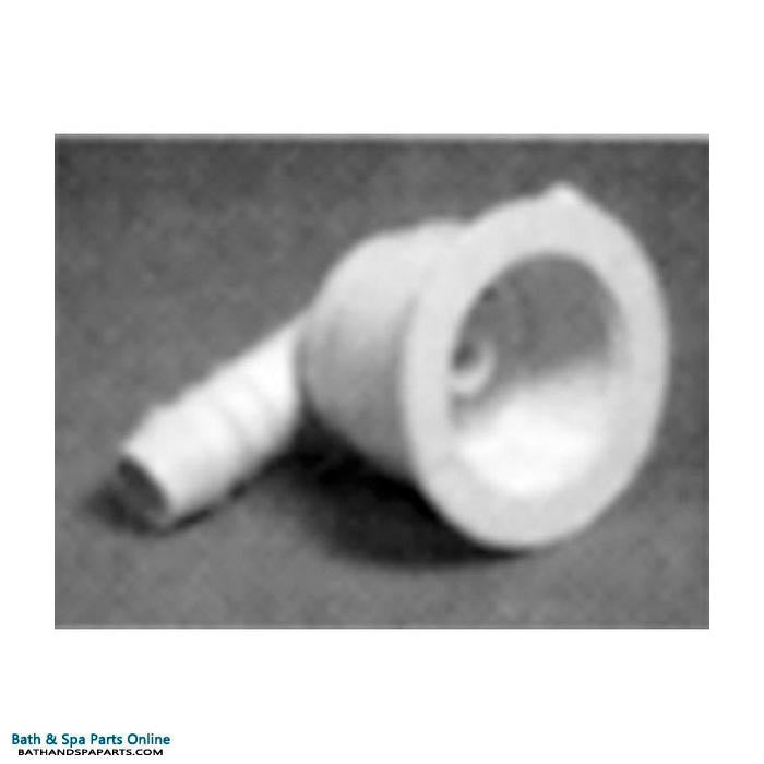 Waterway Standard Mini Jet Elbow (Ell) Body [3/8" Ribbed Barb (Air) x 3/4" Ribbed Barb (Water)] (211-1080)