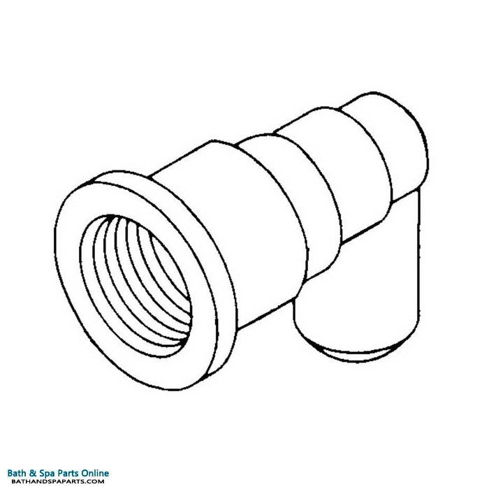 Waterway Ozone Cluster Jet Elbow [Ell] Body [No Air x 3/4" Barb (Water)] (212-0570)