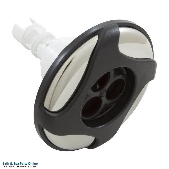 Waterway Poly Storm Jet Internal [4-3/8" FD] [Swirl] [Msg] [Large Face] [Black/SS] (212-0641S)