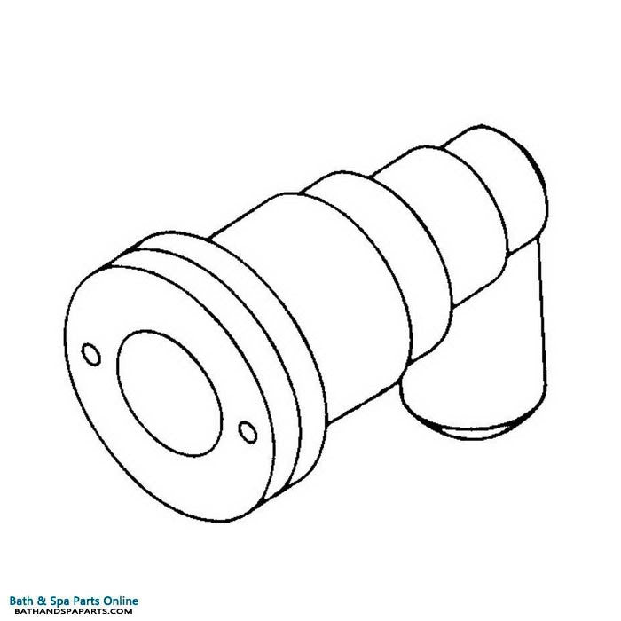 Waterway Cluster Jet Adjustable Elbow [Ell] Body [1" HS] [No Air x 3/4" Barb (Water)] (212-0780)