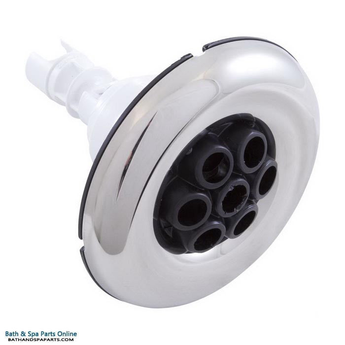 Waterway 4" Poly Storm Jet Internal [Msg] [Large Face] [SS/Black] (212-8151S)