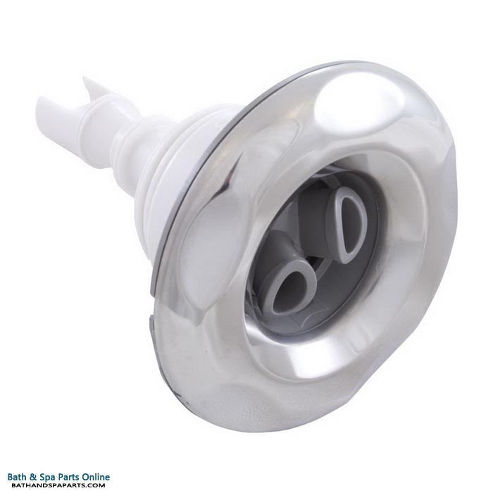 Waterway Mini Storm Jet Internal [3" FD] [Threaded] [Twin Roto] [Scallop] [SS/Grey] (229-5437S)