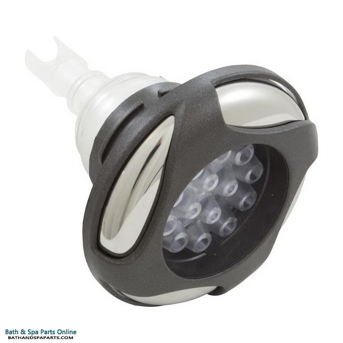 Waterway Poly Storm Jet Internal [3-5/8" FD] [Glo] [Swirl] [Msg] [Threaded] [Dark Grey/SS] (230-4099DSG-8S)
