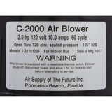 Air Supply Comet 2000 2.0 HP Air Blower [110V] [9.0 Amps] 4 Pin Amp Plug (3218120F-4Pin)