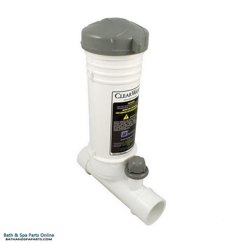 Waterway ClearWater In-Line 12 Chlorine Tablet Feeder [2" Socket] [White] (CLC012-W)