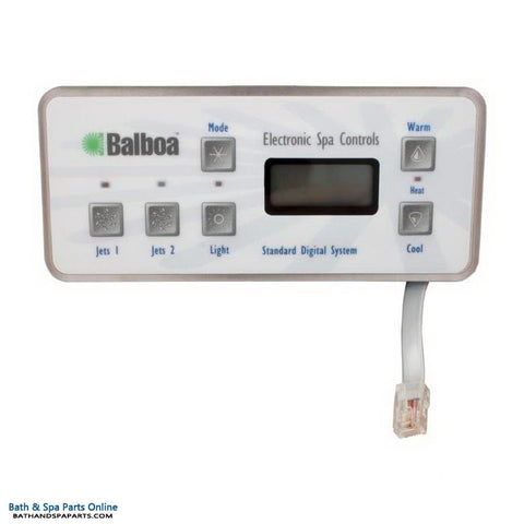 Balboa Generic VL701S Serial Standard Digital Spa Topside Panel [2 Pumps, No Blower, Lite] (51247-01)