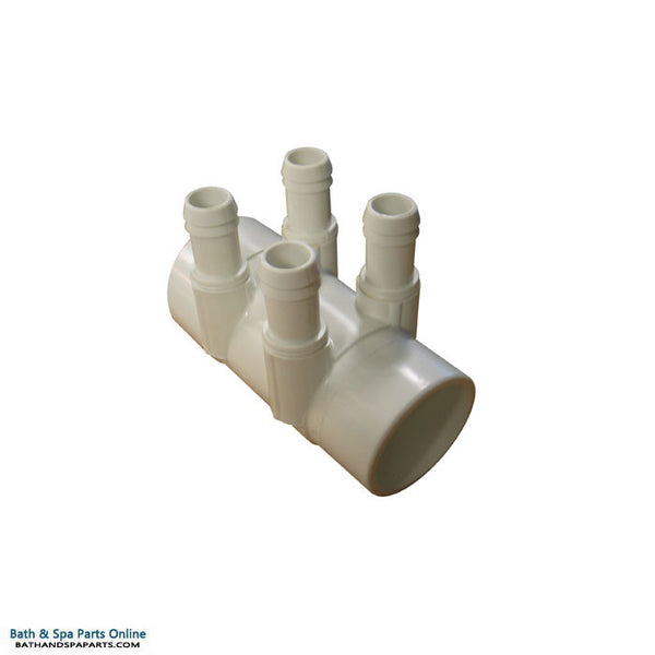 Balboa 4-Port Water Manifold [3/4" Barb x 2" Slip x 2" Spigot] (53016300)